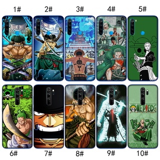 เคสโทรศัพท์มือถือ แบบใส ลายการ์ตูนอนิเมะ one piece Zoro สําหรับ Redmi Note 8 9 9S Pro RCZ13