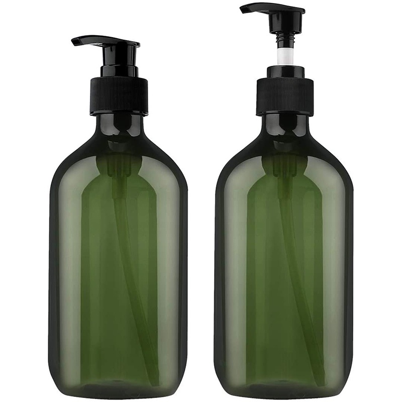 [พร้อมส่ง] ขวดเปล่าขวดเปล่าปั๊มโลชั่นแชมพูสีเหลืองอําพันขนาด 300/500 มล. สําหรับพกพา