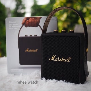 ลำโพงMarshall ของแท้ล้าน% Stockwell2 สีหายากBlack&amp;Brass ดำทอง สวยมากครับ ประกันร้าน1ปีเต็ม