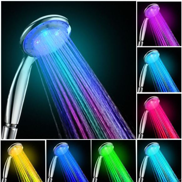 พร้อมส่ง! ฝักบัวอาบน้ำ ฝักบัวอาบน้ำมีไฟ LED 7สีสลับกัน