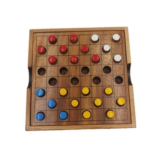 เกมหมากฮอส เกมหมากข้าม เกมหมากฮอสกระดาน เกมไม้หมากฮอส, กระดานหมากฮอส Checkers Colored, Wood Puzzle