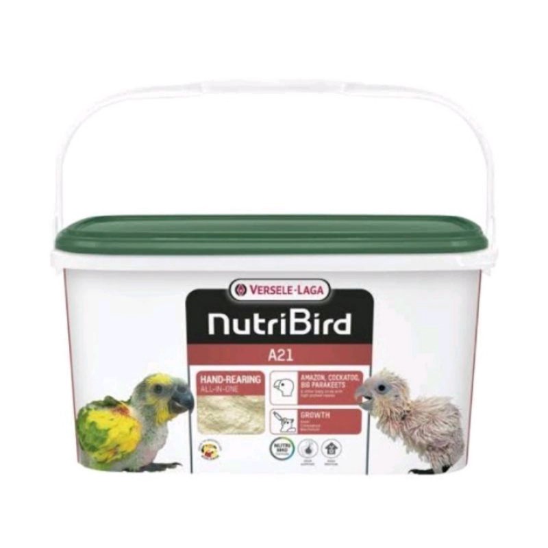 Nutribird A21 สำหรับลูกนกทุกสายพันธ์ุ แพ็คเก็จ 3 กิโลกรัม.