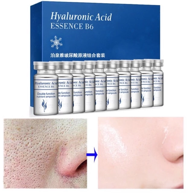 Bioaqua hyaluronic acid essence B6 เอสเซนส์ กรดไฮยาลูโรนิก บรรจุ เซตละ 5 ml.x 10 ขวด ผิวหน้าชุ่มชื่น ลดริ้วรอย N008
