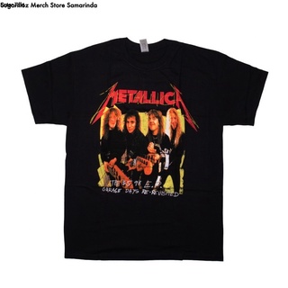 TSHIRTฝ้ายTshirtคอลูกเรือcrew neckเสื้อยืด - Metallica - Garage Photo สีเหลือง TS (พิมพ์ลายด้านหลัง) - M-4XLs-5xl