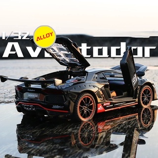 โมเดลรถยนต์ 1/32 Lamborghini Aventador LP700-4 โลหะผสมสังกะสี ของเล่นสําหรับเด็ก 3 ปีขึ้นไป