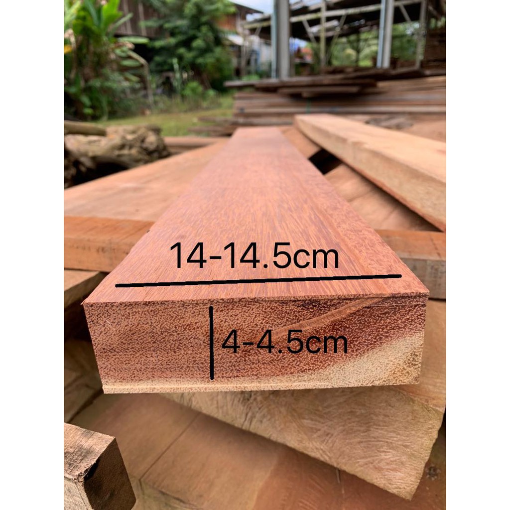ไม้ทองบึงขนาด 2" x 6" ชื่อไม้ Kempas-B Wood มีสีแดง+สีขาวไม้เนื้อแข็งมาก ทนแดดทนฝนดี(ไสกบพร้อมนำไปใช้งาน)