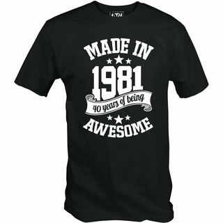 [S-5XL] เสื้อยืด พิมพ์ลาย 40Ths Made In 1981 40Th แฟชั่นฤดูร้อน สําหรับของขวัญวันแม่