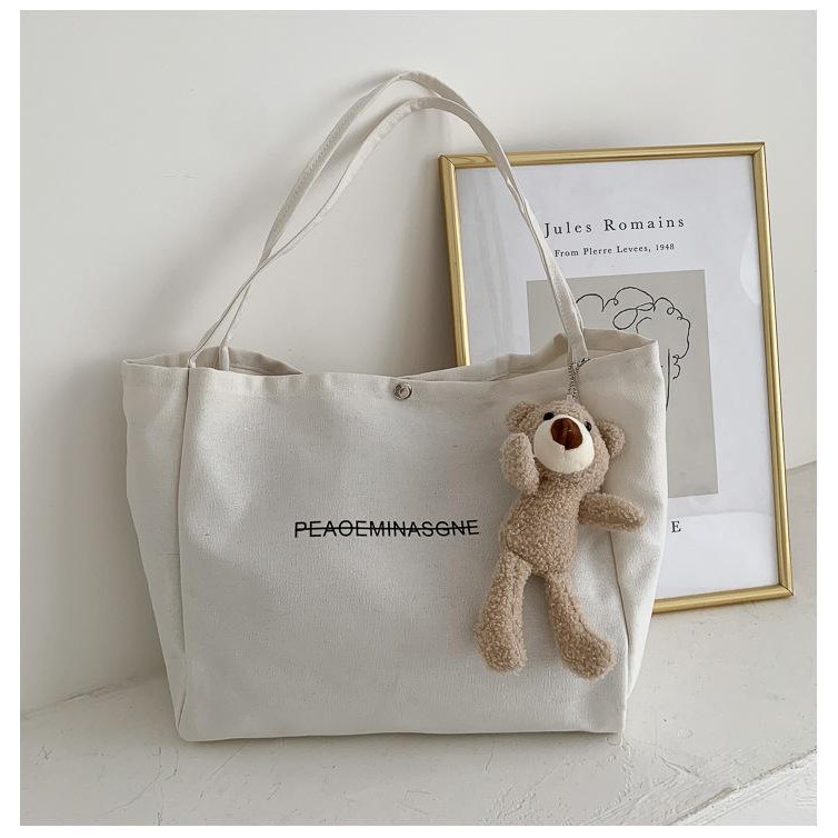 JK 851 WAREHOUSE AESTTHETIC FASHION PICNIC TOTE BAG BONUS FREE DOLL E6816 T888