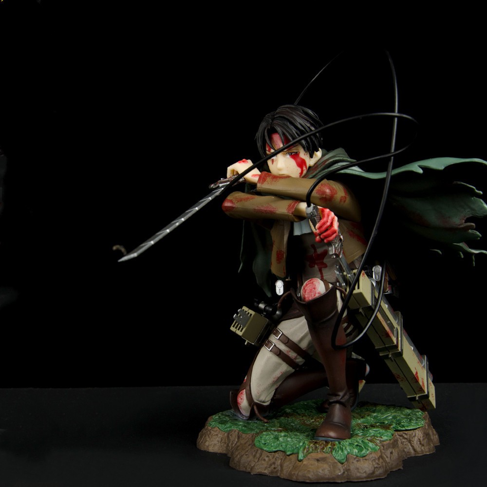 หุ่นญี่ปุ่น：417 Attack On Titan Anime Figure Levi Action Figure Levi ...