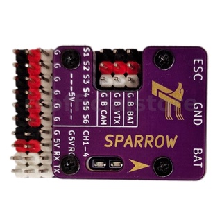 Lefei Sparrow ตัวควบคุมการบิน 2-OSD Gyro รองรับ SBUS PPM PWM IBUS CRSF สําหรับเครื่องบินบังคับ