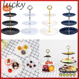 ถาดวางเค้กผลไม้ ขนมหวาน 3 ชั้น