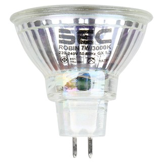 หลอด LED BEC ROBIN MR16 220V 7 วัตต์ WARMWHITE GU5.3 สีเหลือง หลอดไฟภายในบ้านเอนกประสงค์