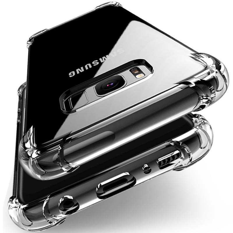 เคสโทรศัพท์ ซิลิโคนนิ่ม แบบใส กันกระแทก สําหรับ Samsung Galaxy S20 S21 S22 Ultra FE S8 S9 S10 Plus Note 9 10 20 A50 A51 A70 A71 A53