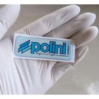 Polini สติกเกอร์เรซิน ลายนูน รูปตราสัญลักษณ์ แบบยืดหยุ่น