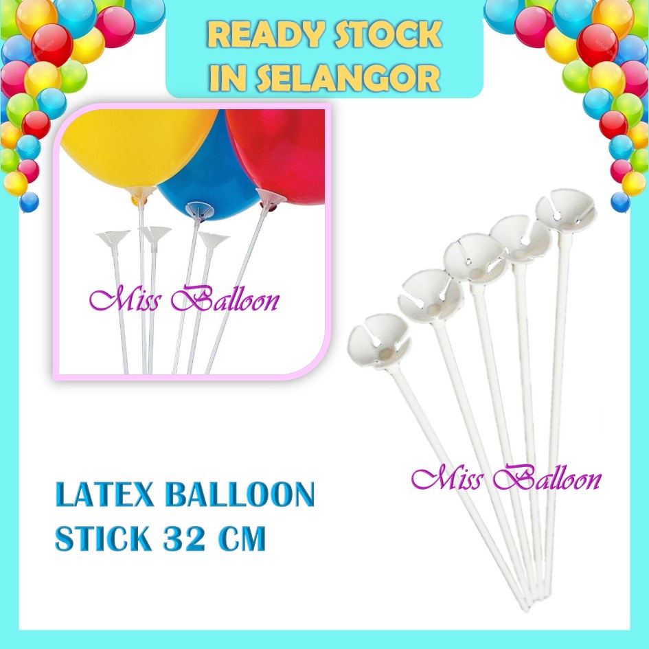 10 ชิ้น LATEX BALLOON STICK / BALLOON HOLDER