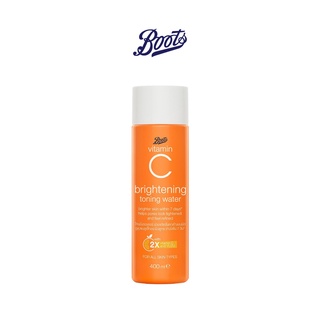 BOOTS VITAMIN C บู๊ทส์ วิตามิน ซี ไบรท์เทนนิ่ง โทนนิ่ง วอเตอร์ 400 มล. (RR)