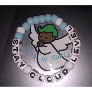 สร้อยข้อมือกําไลข้อมือ Golf Wang Tyler The Creator สีฟ้ายืดได้