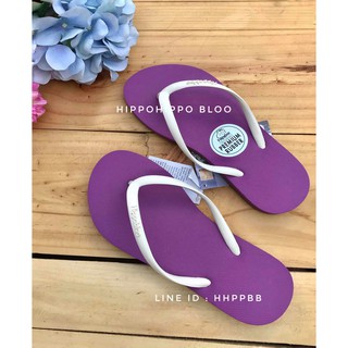 สายเล็ก 3 สี ม่วงหูขาว เขียว Purple White Green Hippo shoe รองเท้าแตะฮิปโป No36-37-38-39-40