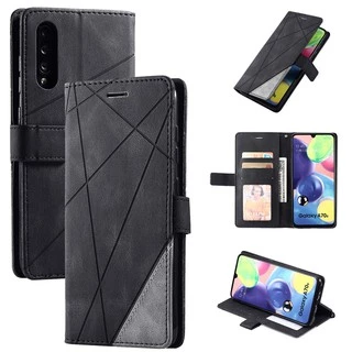 เคสซัมซุง Case for Samsung Galaxy A07 A17 A27 A57 A37 A06 A16 A26 A36 A56 A35 A55 A12 A22 M22 M32 A32 A42 A52 A52s 5G A72 A30s A50 A50s เคสโทรศัพท์หนัง TPU นิ่ม ฝาพับ พร้อมช่องใส่บัตร Splice Leather Case Flip Cover Wallet With Card Slots Strap FGPJ