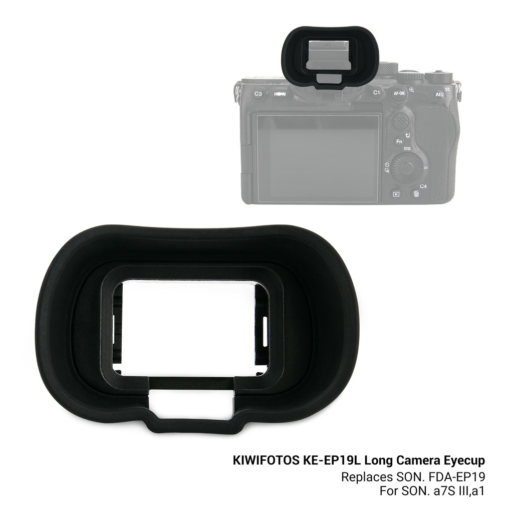 Kiwifotos FDA-EP19 ช่องมองภาพกล้อง ซิลิโคนนิ่ม แบบเปลี่ยน สําหรับ Sony A7R V A7R5 A7M4 A7 IV A7S III A7S3 A1 Sony FDA-EP19