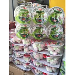 มาร์ชเมลโลว์รูปแตงโมรสแยมสตรอเบอร์รี่ Mallow watermelon dip 12 ถ้วย