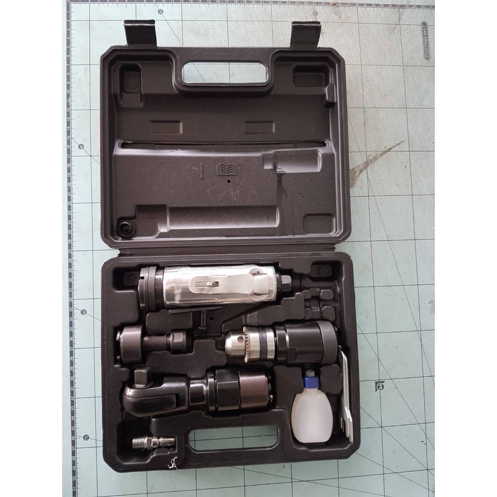 สว่านลม เจียรลม ด้ามฟรีลม ในตัวเดียว Multi 3in1 Air toos Drill-Ratchet-Die grinder ยี่ห้อ OKURA รุ่น