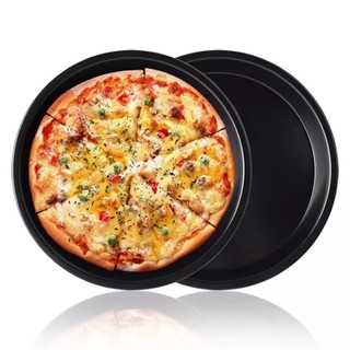 ถาดอบพิซซ่า ถาดพิซซ่าอบขนม ถาดใส่พิซซ่า ถาดกลม ถาดพิซซ่า pizza non-stick แม่พิมพ์พิซซ่า 9”,10”,11”,12” (ราคาต่อชิ้น)