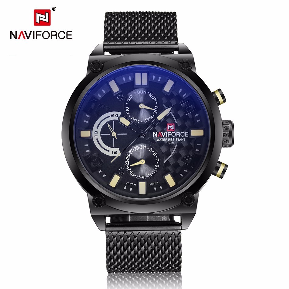 นาฬิกา Naviforce รุ่น NF9068M สีครีม/ดำ รับประกันศูนย์ 1 ปี #NF NF9068
