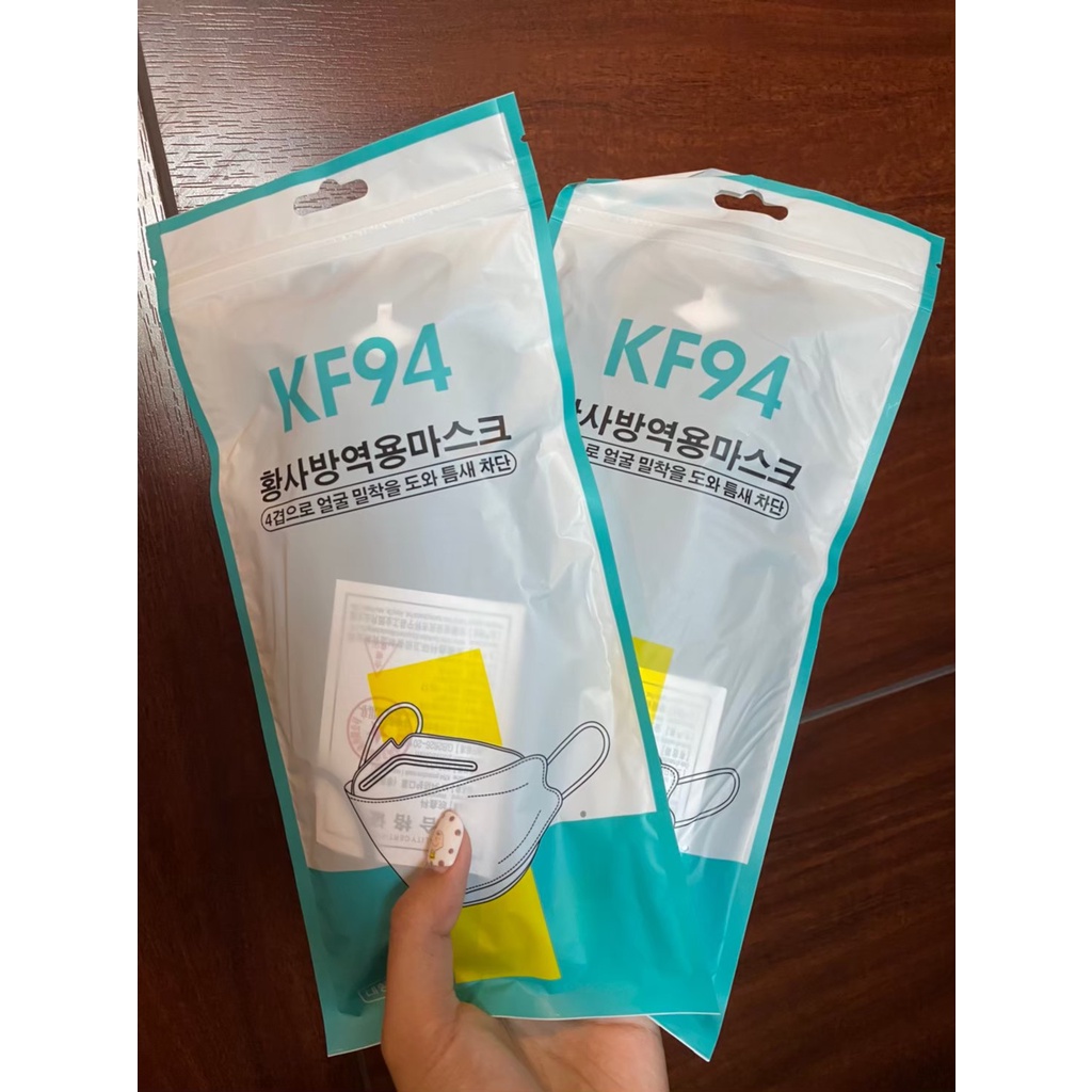 (แพ็คละ 10ชิ้น) สีขาว/สีดำ พร้อมส่งในไทย หน้ากากอนามัย KF94 Mask แมสเกาหลี แมสผู้ใหญ่ทรงเกาหลี