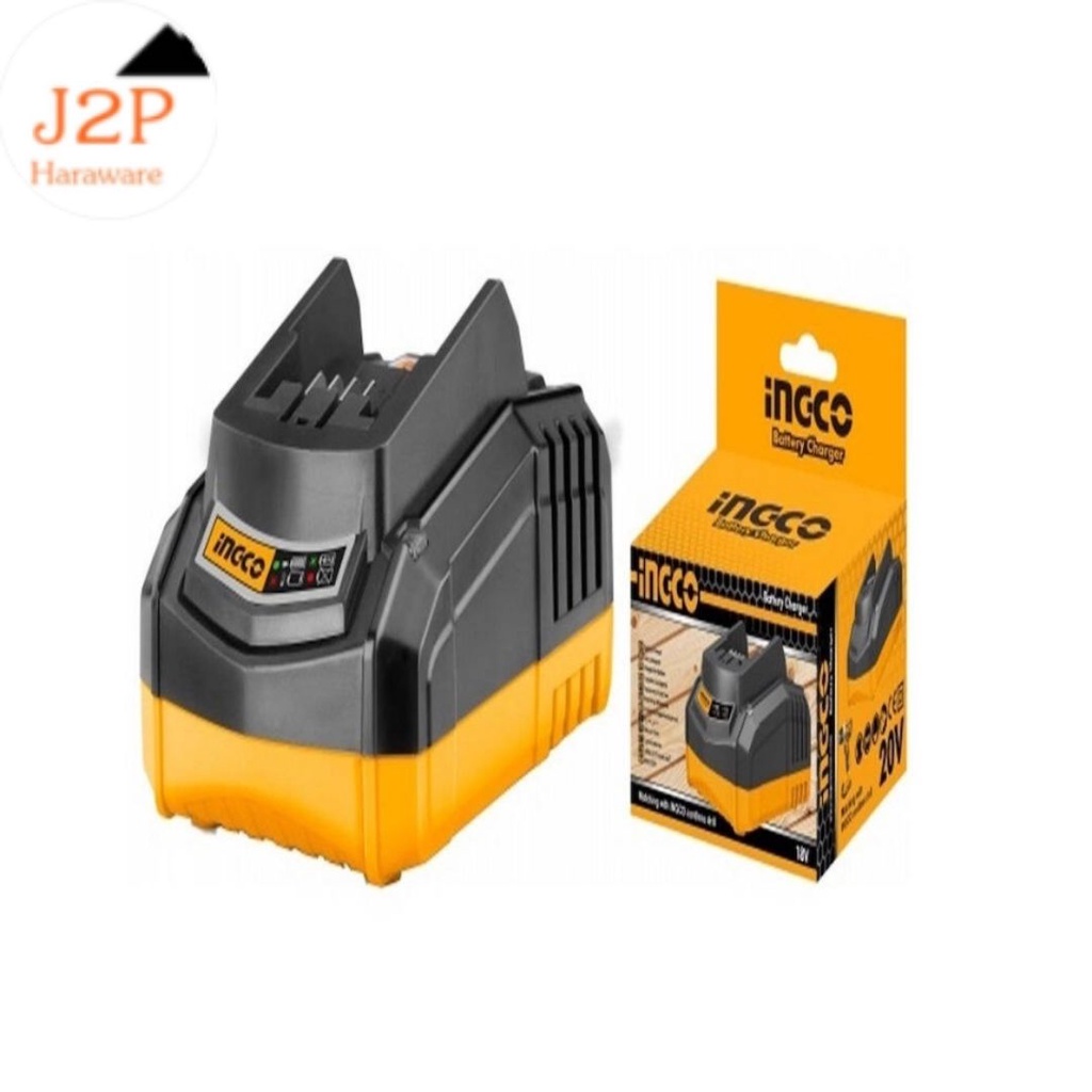 INGCO แบตเตอร์รี่ ลิเธียมไอออน 20 โวลต์ FBLI2001, FBLI2002A และแท่นชาร์จ FCLI2001 ใช้แทน TOTAL ได้ J