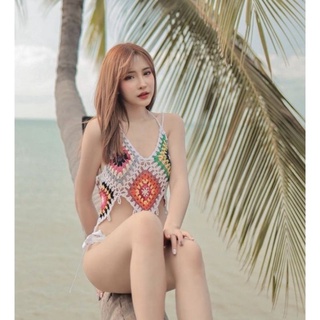 เสื้อสายเดี่ยว เสื้อผูกหลัง เสื้อไปทะเล เสื้อถักโครเชต์ เสื้อใส่คลุมบิกินี่