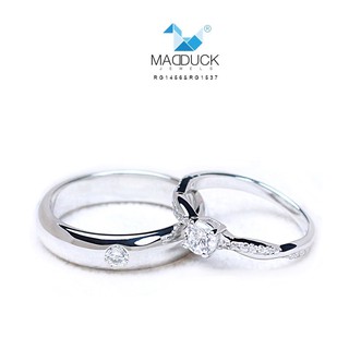 Madduckjewels แหวนเงินแท้ เพชร CZ ชุบโรเดียม RG1456-RG1537