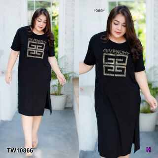 Dress #BigSize เดรสยาว 5 ส่วน เนื้อผ้าเรยอน