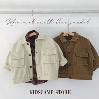 Minimal earth tone jacket แจ็คเก็ตสไตล์มินิมอลโทนสีอบอุ่น earth tone ของเด็ก