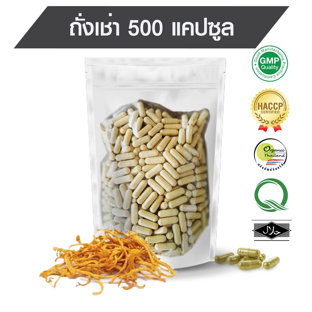[ราคาส่ง] ถั่งเช่าแคปซูล 500 แคปซูล ⭕ เสริมภูมิ นอนหลับ วัยทอง บำรุงปอด
