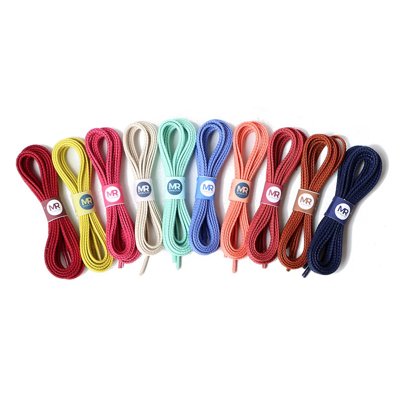 Lilin Mr Shoelaces TH02 Hijiki (สีน้ําตาลเข้ม) เชือกผูกรองเท้าแว็กซ์แบนบาง 3-4mm (Waxed Laces) 50cm 80cm 120cm 150cm สีน้ําตาล