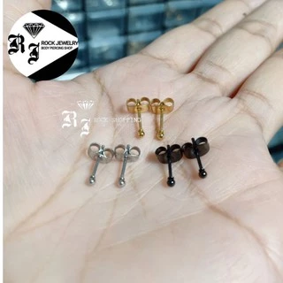 STUD(สำหรับคนแพ้ง่าย) ต่างหูหมุดมินิมอล สแตนเลสเกรดเครื่องมือแพทย์ (ราคา 1 คู่)