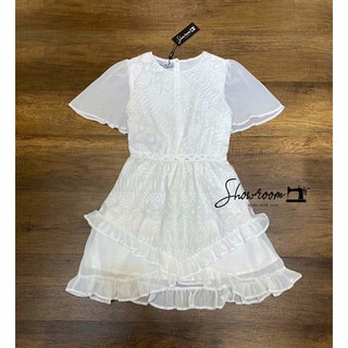 White Lace Dress สวยหรูดูคุณหนูมาก #showroombrand