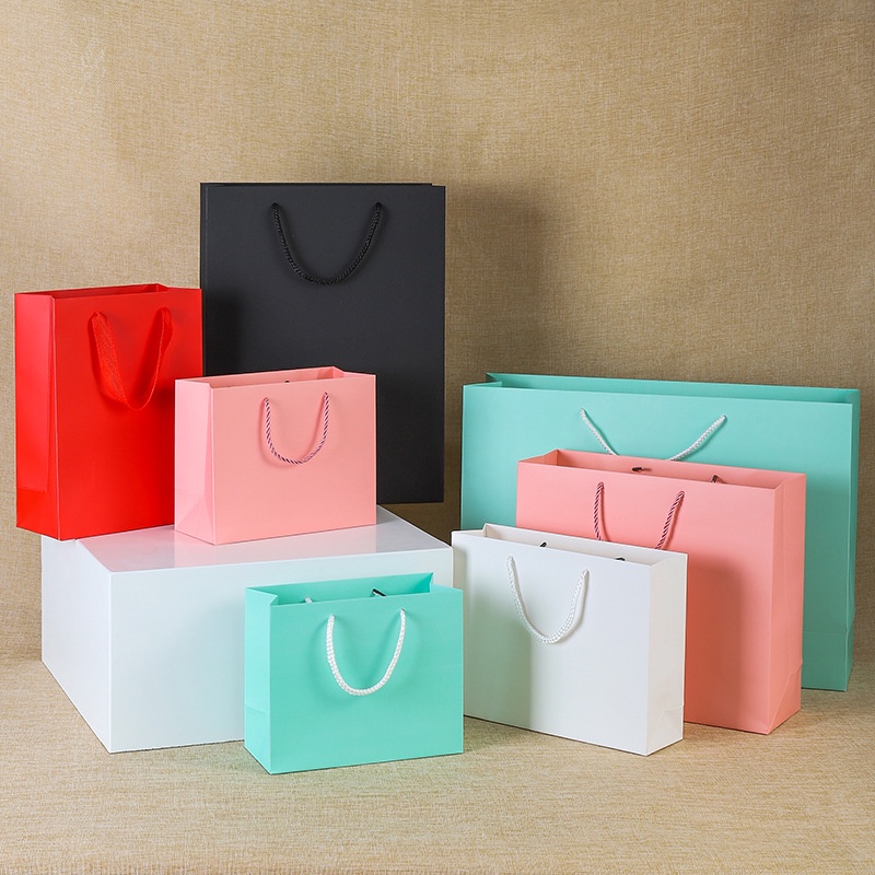 Paper Bag Kraft Packaging Gift Paper Bag Craft for Clothing Storage Wedding Guest Present Packaging 