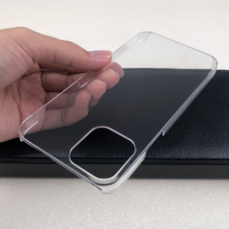 สําหรับ iPhone 17 16 15 14 13 12 11 iPhone14 iPhone13 iPhone16 Pro XS Max Air Mini XR X 8 7 Plus SE Glossy Snap เคสโทรศัพท์คริสตัลที่มองไม่เห็น Hard PC Cover Clear ป้องกันกลับ Shell