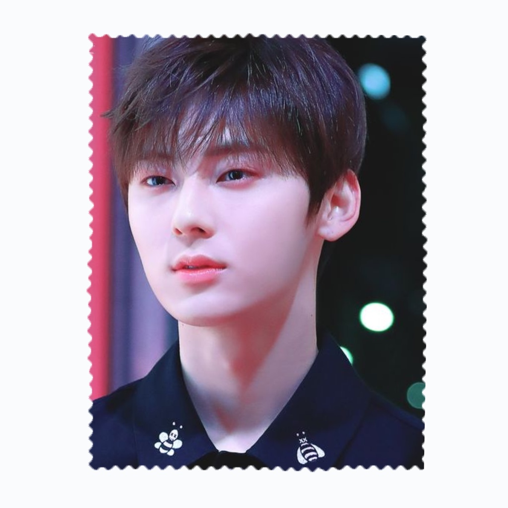 ผ้าเช็ดแว่นตา เช็ดแว่น ผ้าไมโครไฟเบอร์ นักร้องเกาหลี K-pop ฮวัง มิน-ฮย็อน Hwang MinHyun wanna one NU