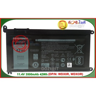 แบตเตอรี่แท้ Original-WDXOR WDX0R Battery For Dell Inspiron 13-5000 5368 5378 7368 7460 14-7472 15-5567 5568 5767 Series