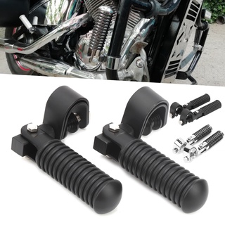 [ราคาพิเศษ] Pair of Motorcycle Foot Pegs Clamp Footrest Mount for 1in Engine Crash Bar Guard Fit Honda