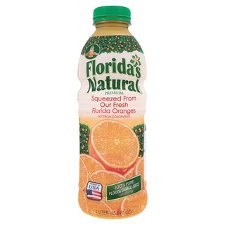 ว๊าว🍟 ฟลอริด้าส์ แนชเชอรอล น้ำส้ม 100% 1000มล. Floridas Natural 100% Orange Juice 1000ml