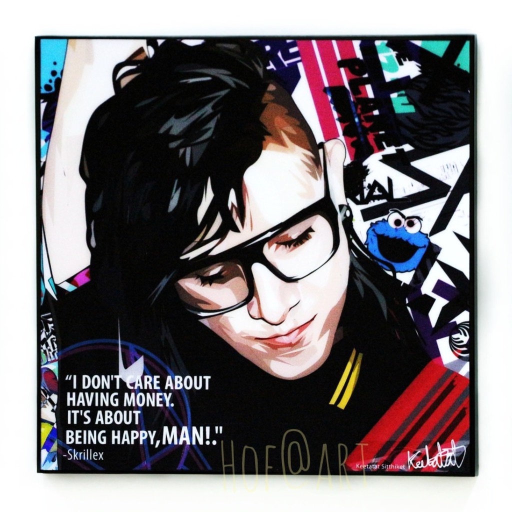 Skrillex #2 สกริลเลกซ์ DJ producer ดีเจ EDM เพลง Music ดนตรี รูปภาพ​ติด​ผนัง​ pop art ของขวัญ​ แต่งบ