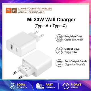 Xiaomi Mi 33W Wall Charger (Type A +Type C) EU (Global Version) เสี่ยวหมี่ หัวชาร์จ (Type A +Type C) Fast Charging