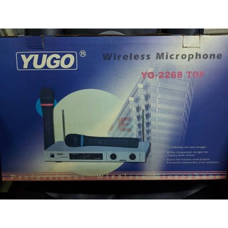 ชุดไมค์ลอยคู่ YUGO YG-2268 รุ่นTOP Professional Wireless ให้เสียงแน่นใสคมชัด ปรับความถี่ตอบสนองได้ไกลสัญญาณสเถียร์