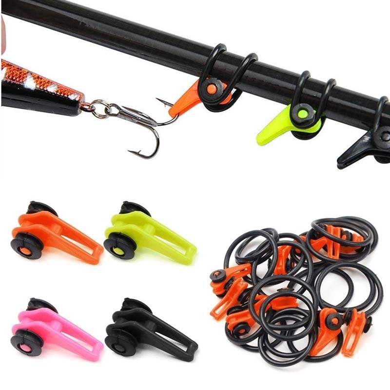 10x Reusable Fishing Rod Tie Holder Strap Fastener Ties Fishing Tools Supply Q8 