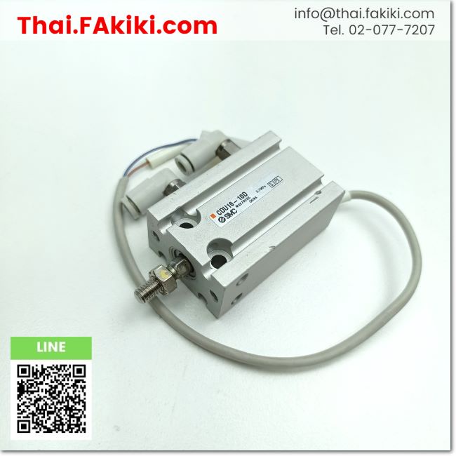 พร้อมส่ง,(C)Used, CDU16-10D Air cylinder Tube inner diameter 16mm/Cylinder stroke 10mm ,SMC (66-003-