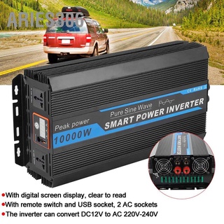 Aries306 10000W Car Power Converter Transformer Pure Sine Wave Voltage Inverter 12V to 220V‑240V